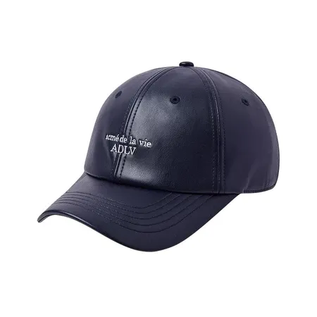 [ADLV] Vegan Leather Ball Cap Navy